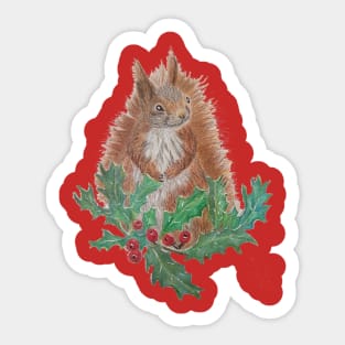 Christmas squirrel Sticker